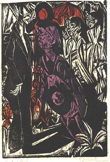 Ernst Ludwig Kirchner The selling of the shadow oil painting image